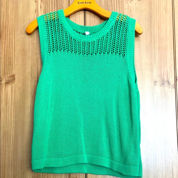 Wishlist Green Sweater Knit Top Vest Blouse M GUC - Picture 1 of 4